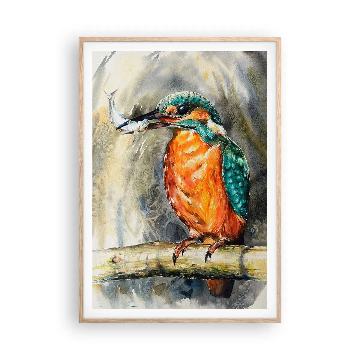 Een poster in een licht eiken lijst - Wet van de natuur - 70x100 cm