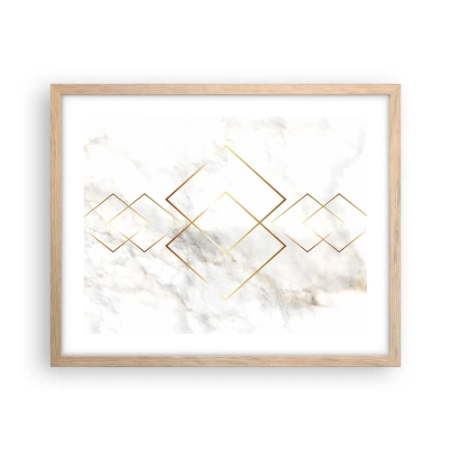 Een poster in een licht eiken lijst - Een uitzicht tot in het oneindige - 50x40 cm