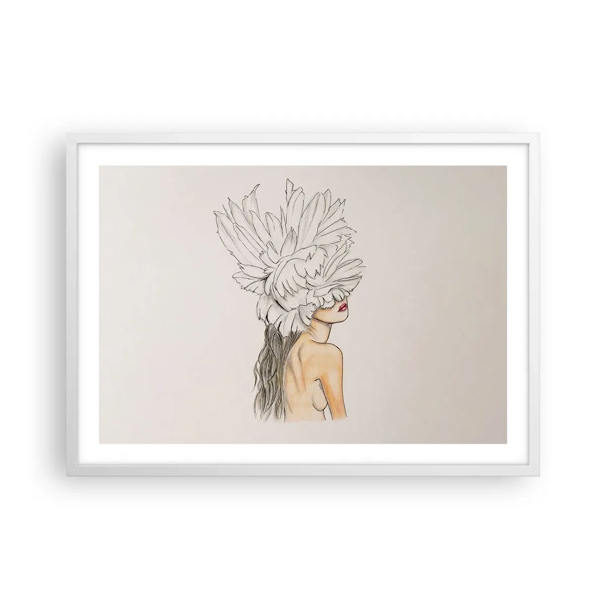 Poster in een witte lijst - gekroonde schoonheid - 70x50 cm