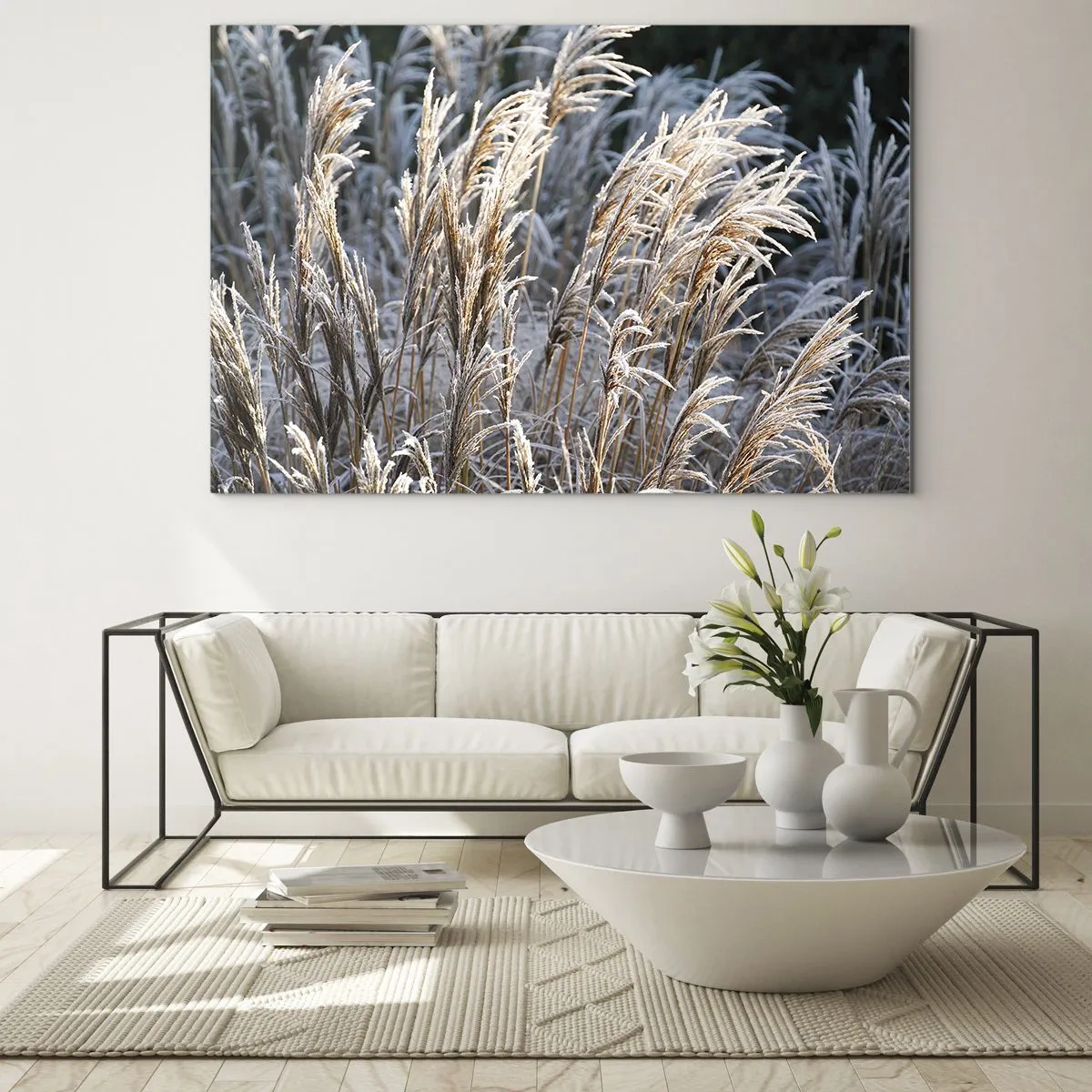 Schilderen op glas - Gekleed met vorst - 100x70 cm