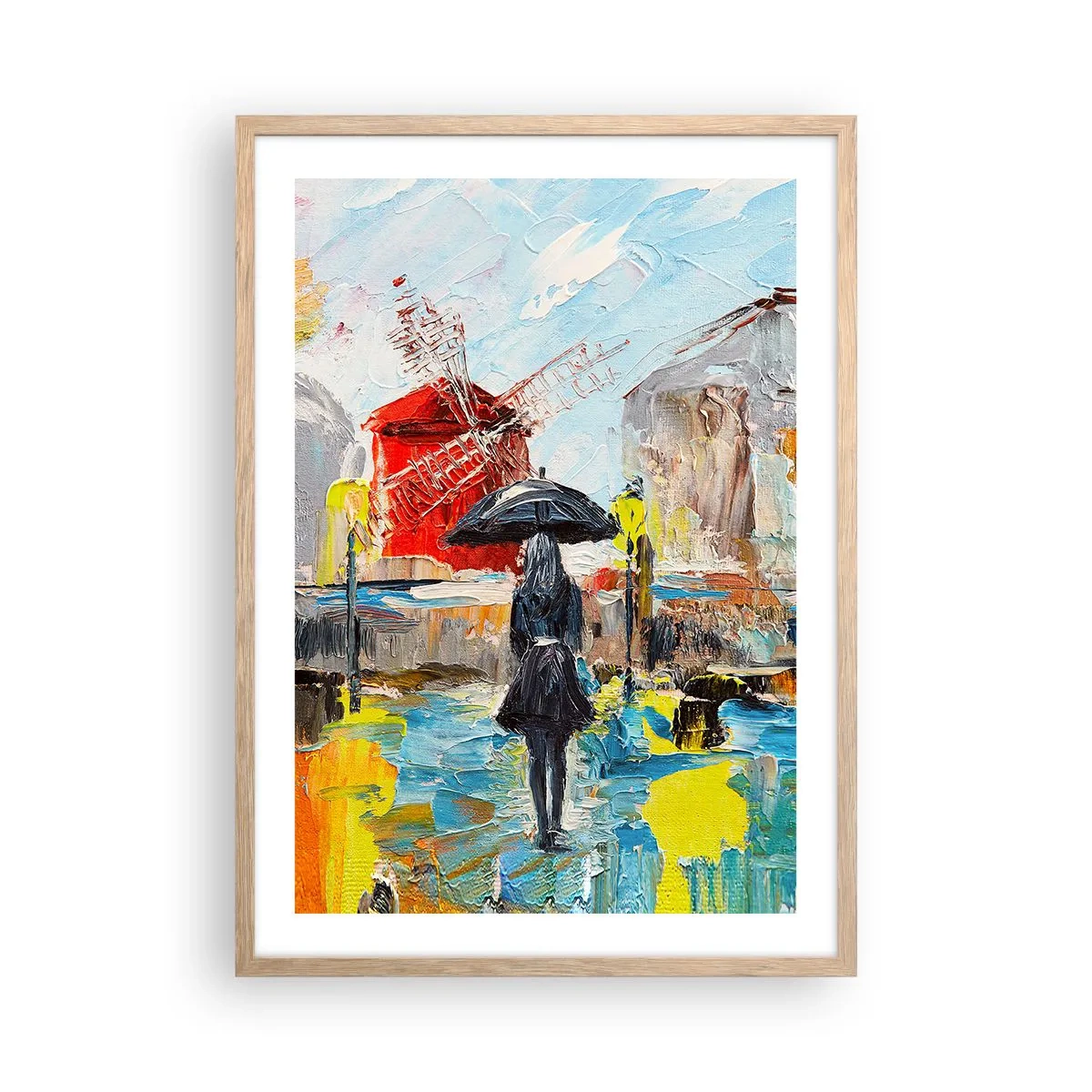 Een poster in een licht eiken lijst - Parijse legendes - 50x70 cm