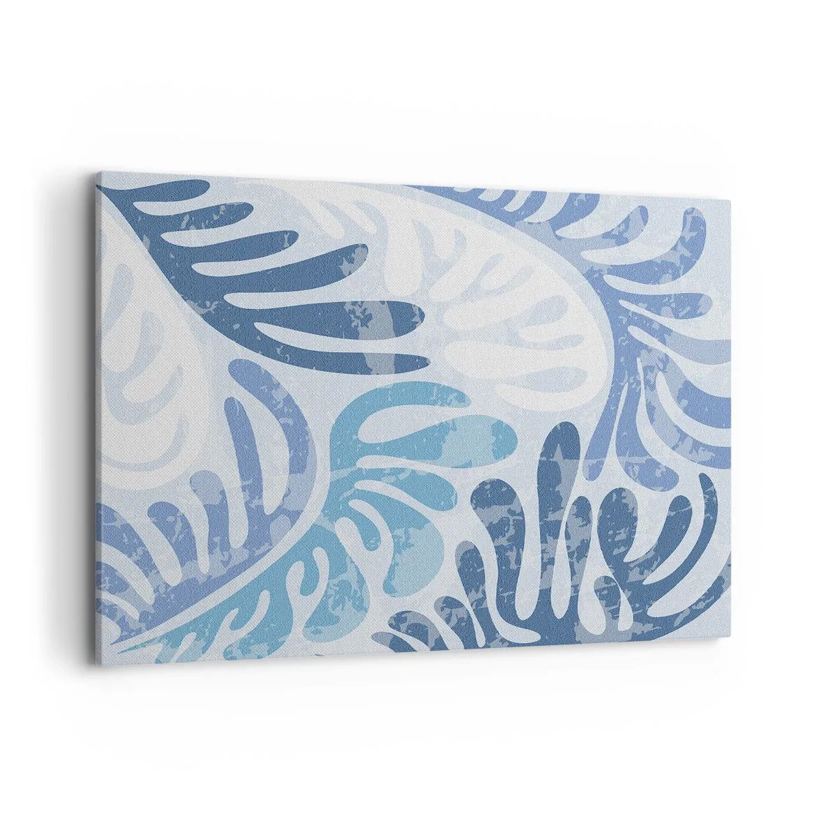 Schilderen op canvas - Blauwe varens - 100x70 cm