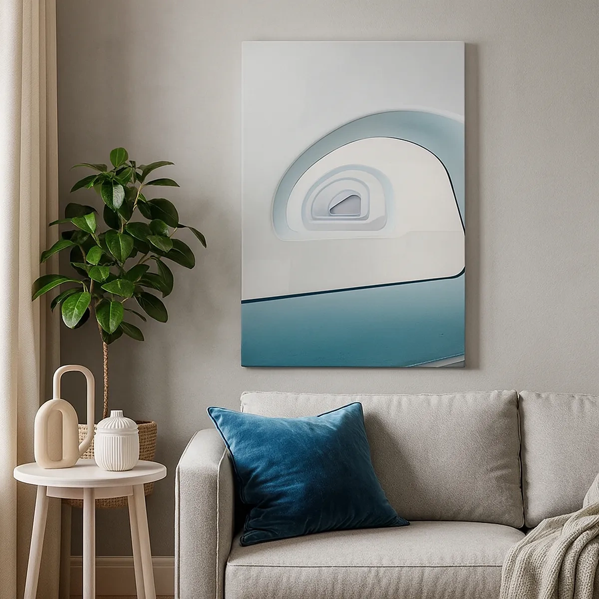 Schilderen op canvas - Naar de bodem van de blauwe - 50x70 cm