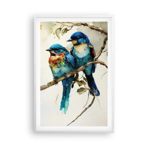 Poster in een witte lijst - Is hij boos geworden? - 61x91 cm