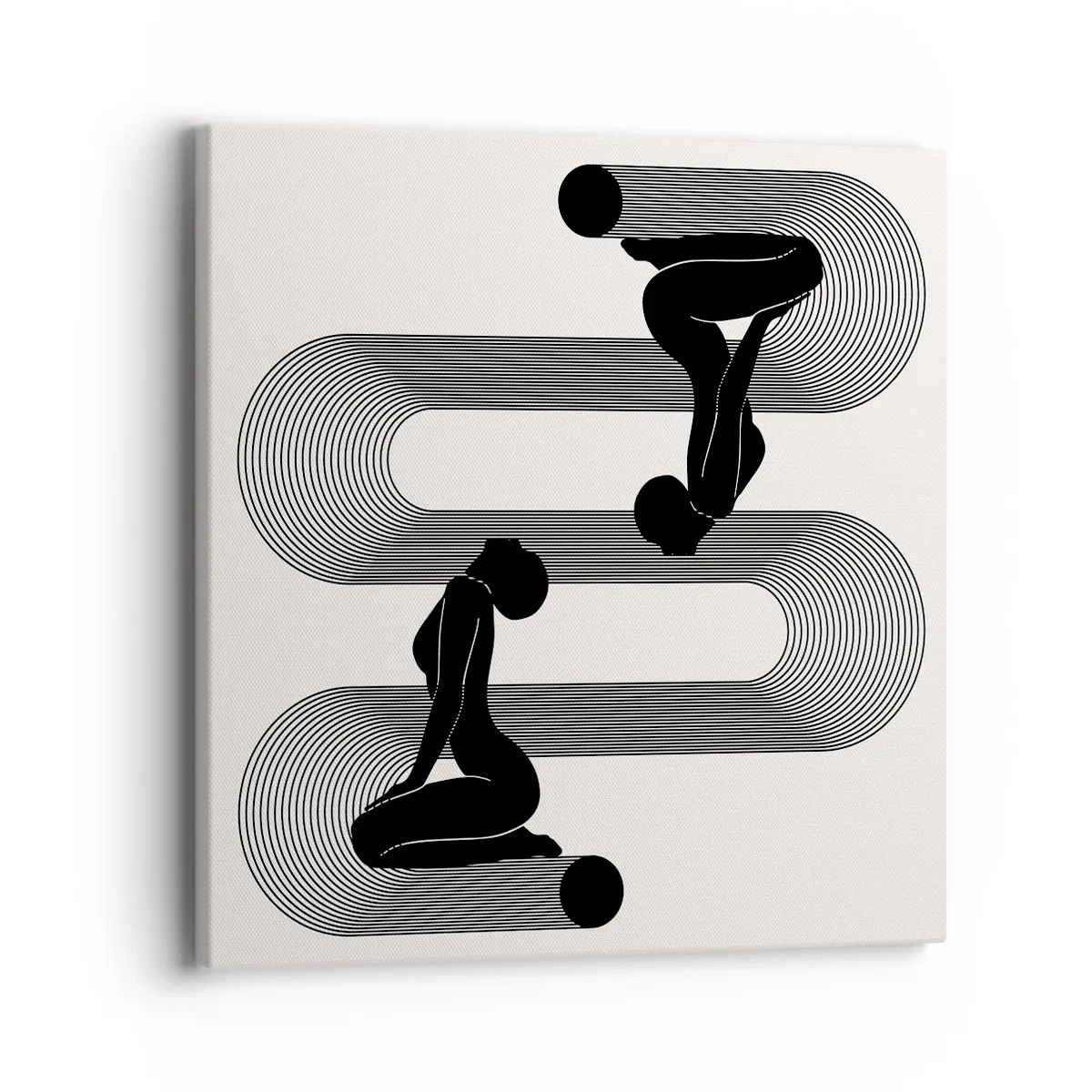 Schilderen op canvas - Sensuele symmetrie - 40x40 cm