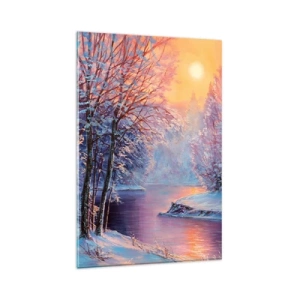 Schilderen op glas - De kleuren van de winter - 80x120 cm