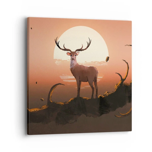 Schilderen op canvas - Deze nacht is anders dan alle andere - 40x40 cm