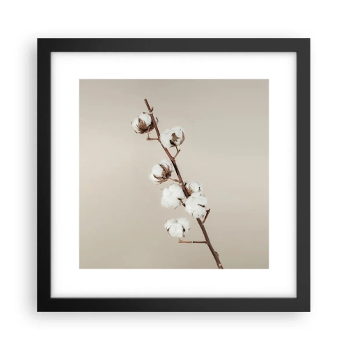 Poster in een zwarte lijst - Aan de bron van zachtheid - 30x30 cm