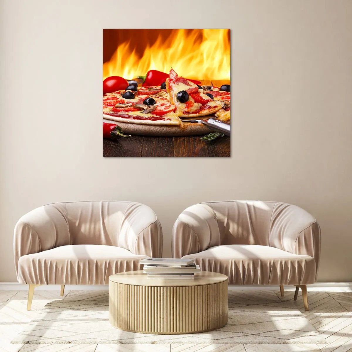 Schilderen op glas - From Italy with love - 60x60 cm