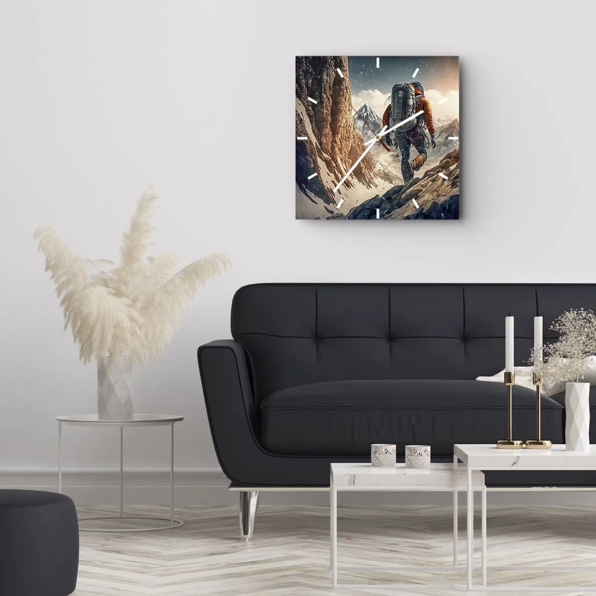 Wandklok - Klok - Eenzame strijder - 40x40 cm