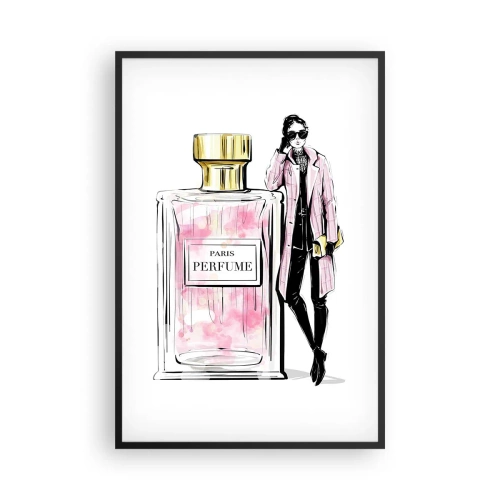 Poster in een zwarte lijst - Parijse sensualiteit - 61x91 cm
