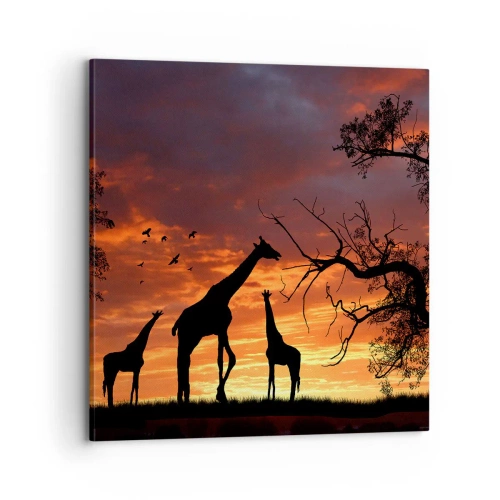 Schilderen op canvas - Een klein diner met je geliefden - 70x70 cm