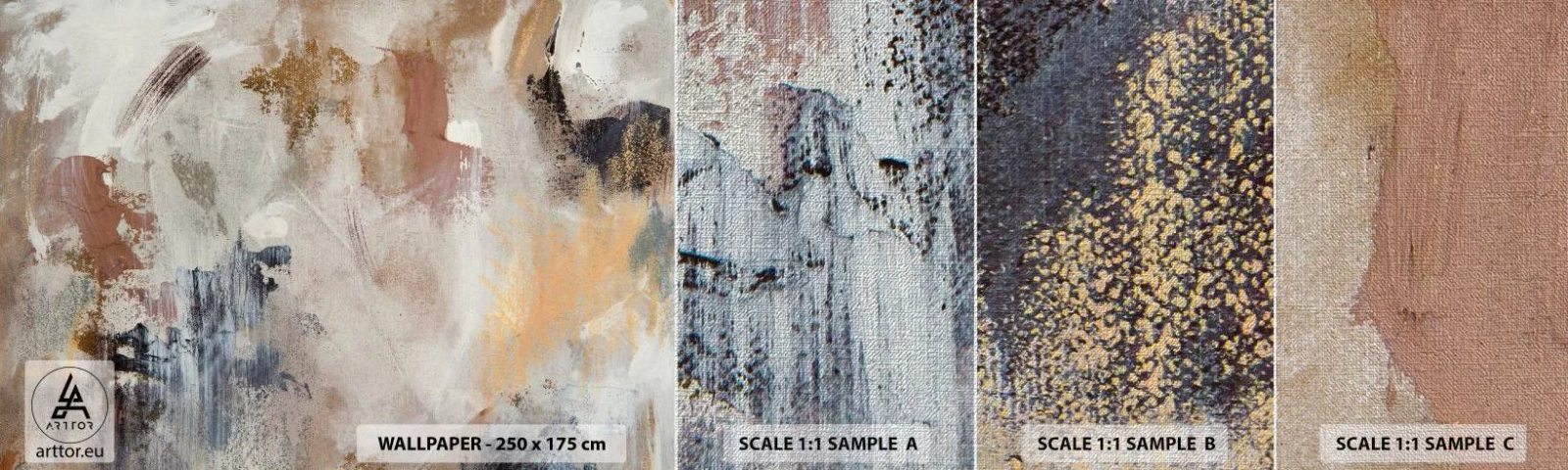 Fotobehang Monster Premium Canvas - Mistige abstractie - Deel, Abstractie, Minimalisme - 100x30 cm