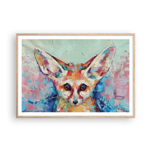 Een poster in een licht eiken lijst - Ben je klaar voor mij? - 100x70 cm