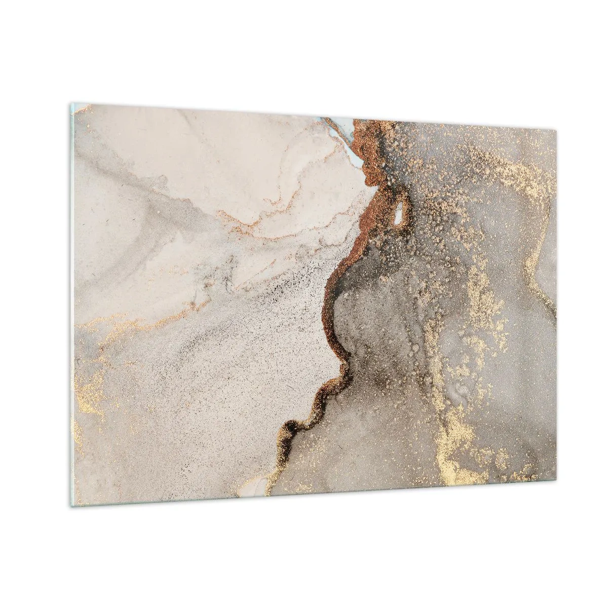 Schilderen op glas - Op de grens van kleuren - 100x70 cm