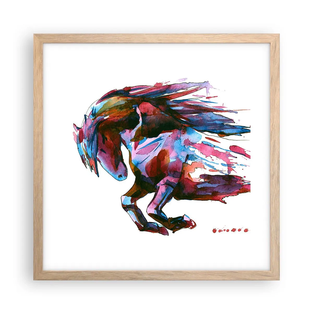 Een poster in een licht eiken lijst - In vervoering - 40x40 cm