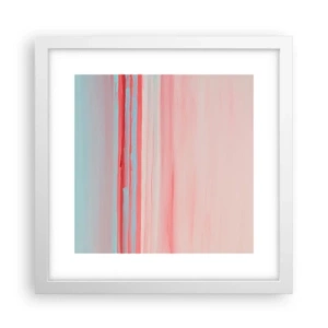 Poster in een witte lijst - Abstractie bij dageraad - 30x30 cm