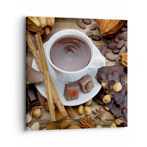 Schilderen op canvas - Uit een sprookjesachtige chocoladefabriek - 30x30 cm