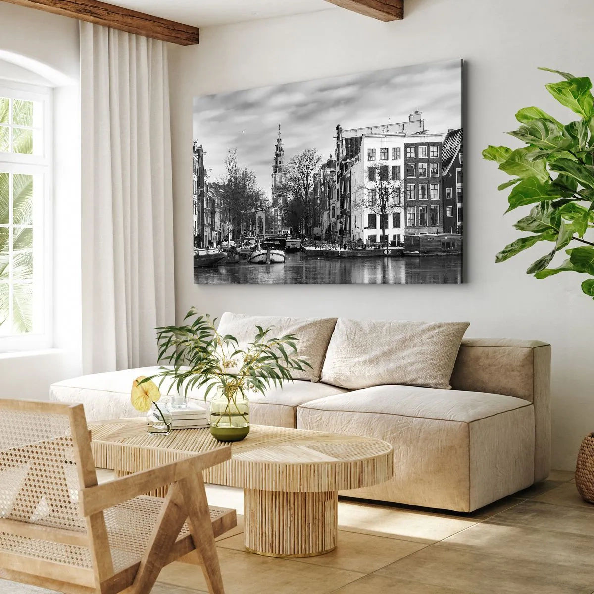 Schilderen op canvas - Amsterdamse sferen - 120x80 cm