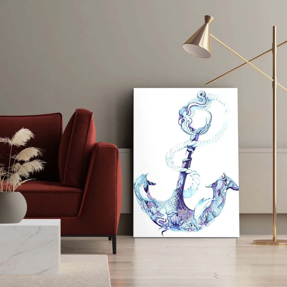 Schilderen op canvas - De vertrouweling van de geheimen van de zee - 50x70 cm
