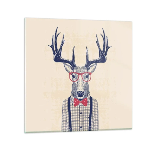 Schilderen op glas - Een grappig extravaganza - 60x60 cm