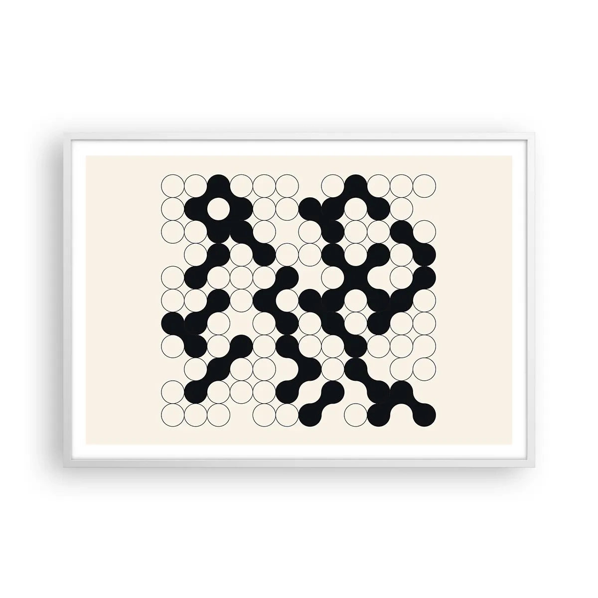 Poster in een witte lijst - Chinees spel – variatie - 100x70 cm