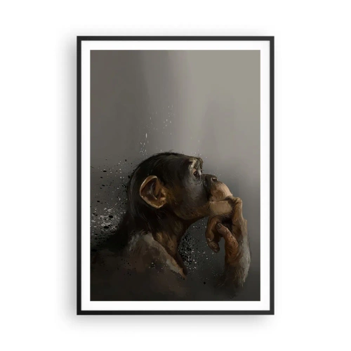 Poster in een zwarte lijst - Zeker een denker - 70x100 cm
