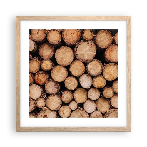 Een poster in een licht eiken lijst - Een nieuw begin - 40x40 cm