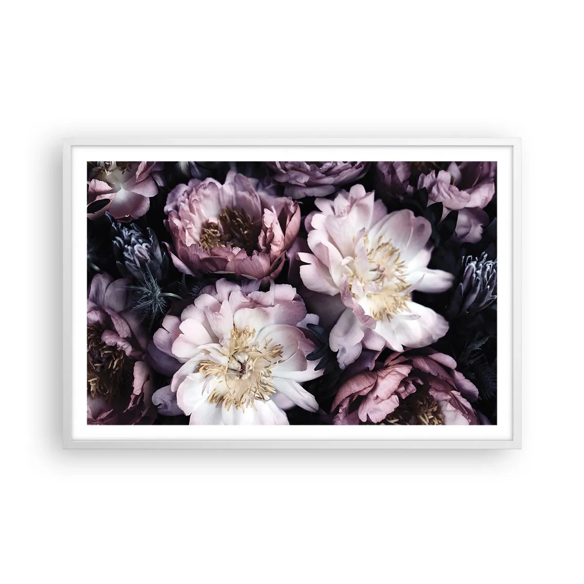 Poster in een witte lijst - Boeket ouderwets - 91x61 cm