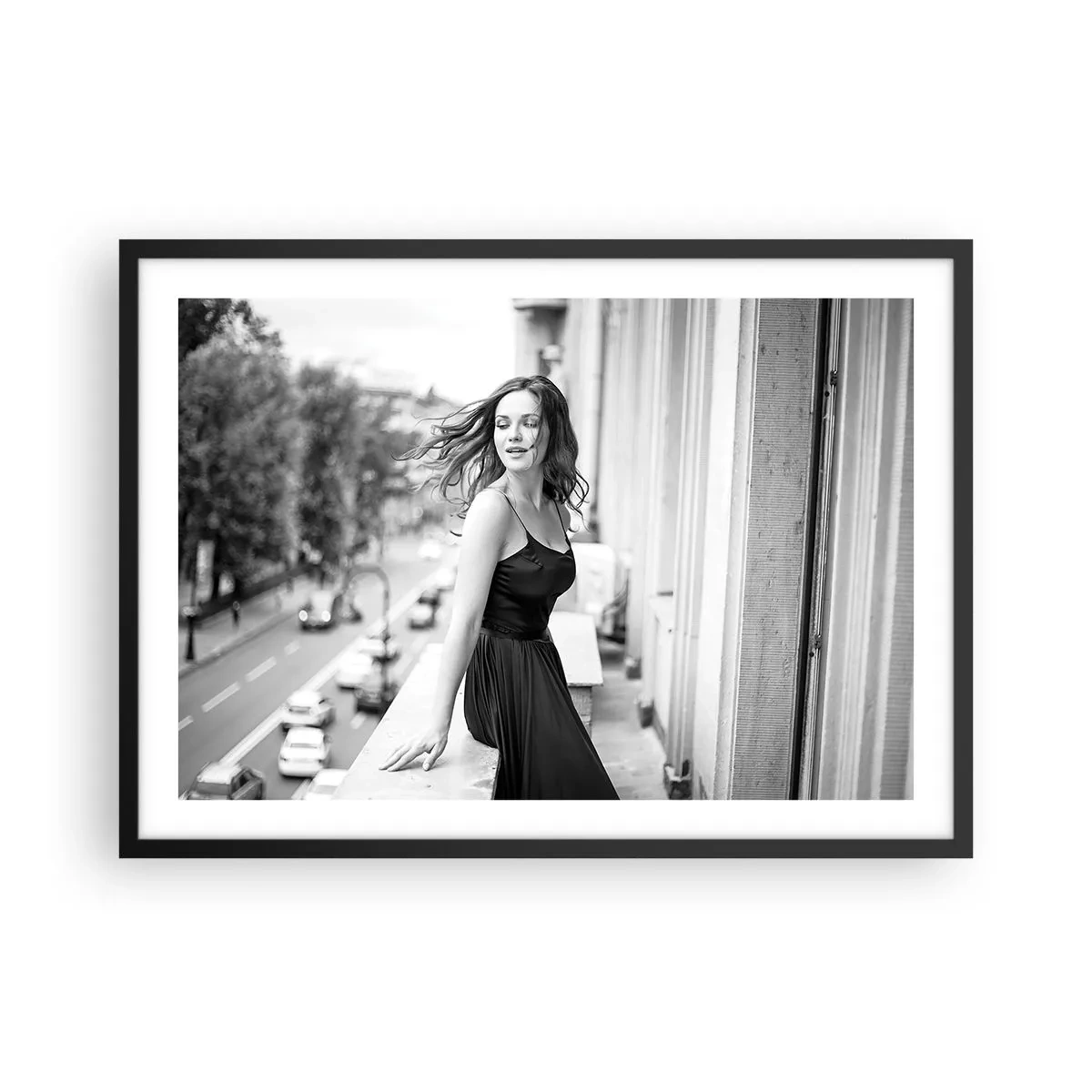 Poster in een zwarte lijst - Zeker een Parijzenaar - 70x50 cm