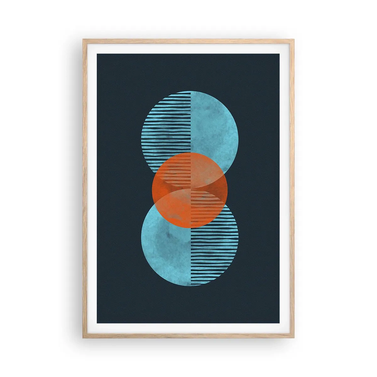 Een poster in een licht eiken lijst - Symmetrische compositie - 70x100 cm