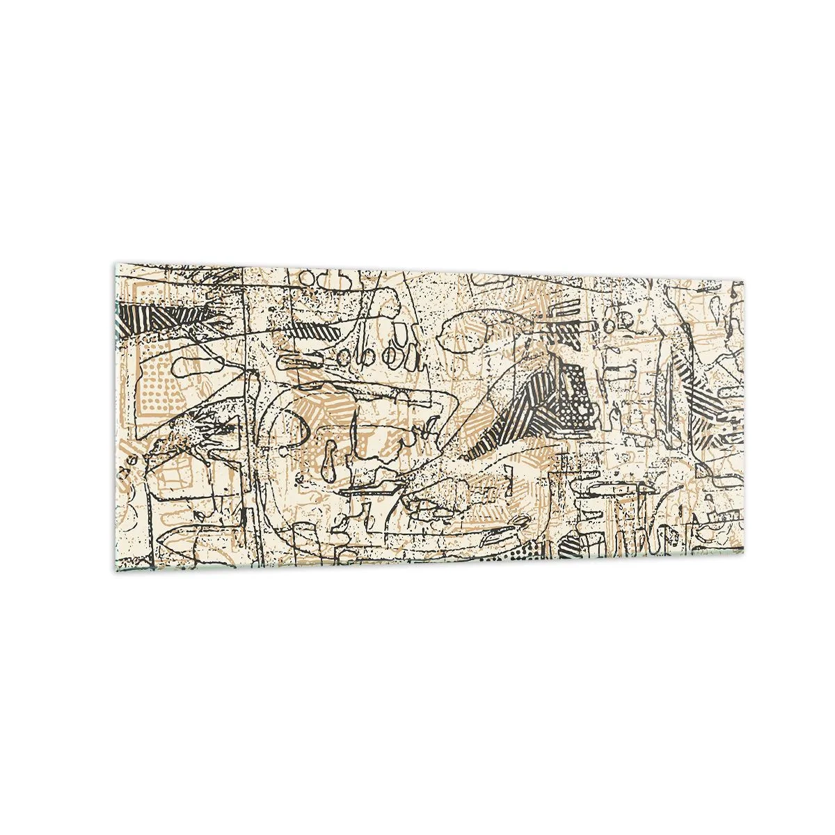 Schilderen op glas - Het wacht om te worden gedecodeerd - 120x50 cm