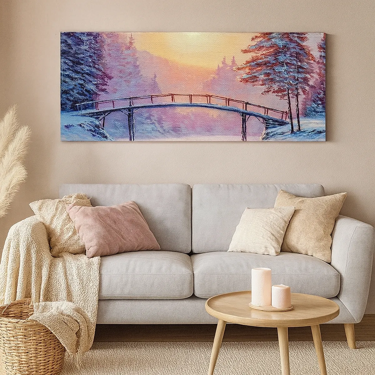 Schilderen op canvas - Vier seizoenen - winter - 30x30 cm