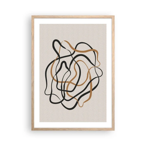 Een poster in een licht eiken lijst - Alles ging mis - 50x70 cm