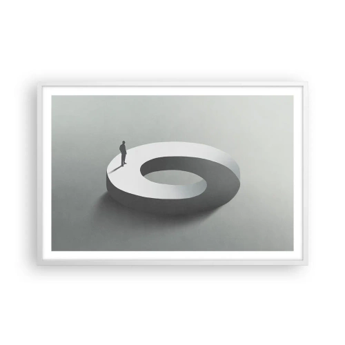 Poster in een witte lijst - En wees hier slim - 91x61 cm