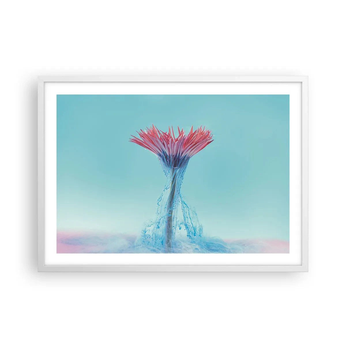 Poster in een witte lijst - In een verkwikkende omhelzing - 70x50 cm