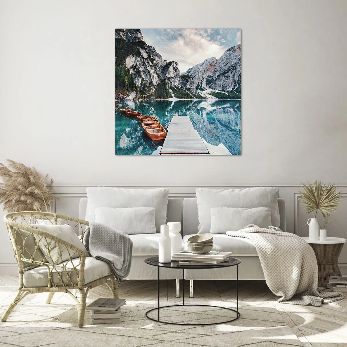 Schilderen op glas - We zullen je schoonheid laten zien - 70x70 cm