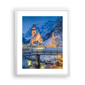 Poster in een witte lijst - Kerstgeest - 40x50 cm