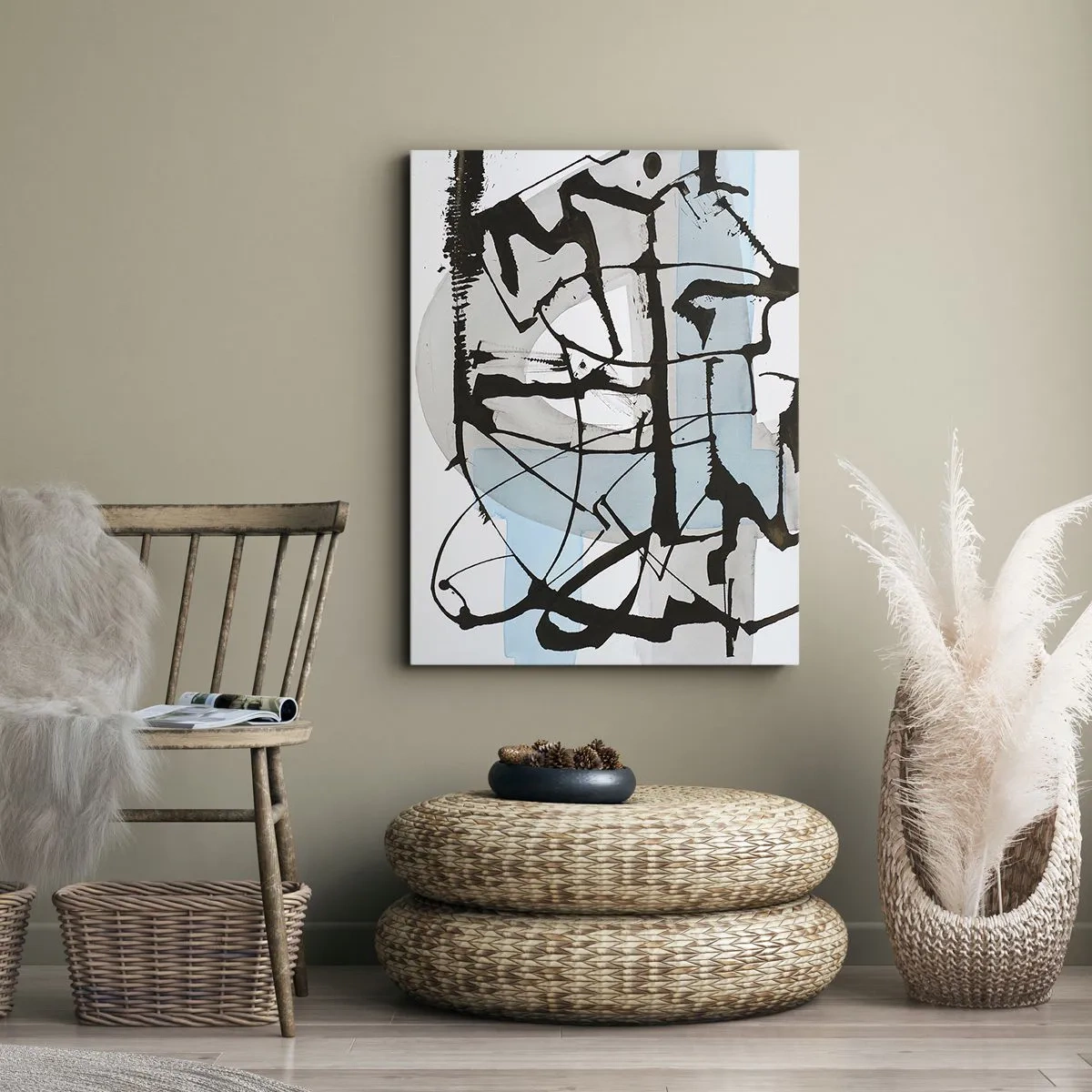 Schilderen op canvas - Toch blauw - 45x80 cm