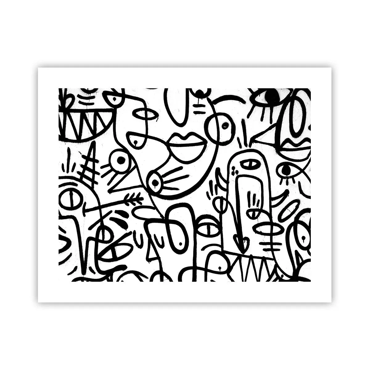 Poster - Gezichten en luchtspiegelingen - 50x40 cm