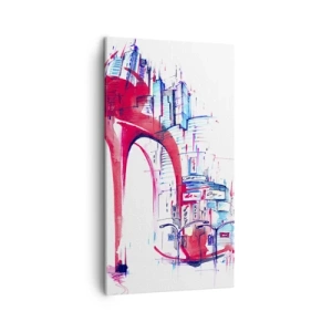 Schilderen op canvas - Een elegante vrouw uit de grote stad - 45x80 cm