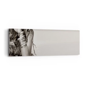 Schilderen op canvas - Waarom een ​​meisje - 90x30 cm