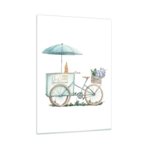 Schilderen op glas - Zoete herinnering aan de zomer - 50x70 cm