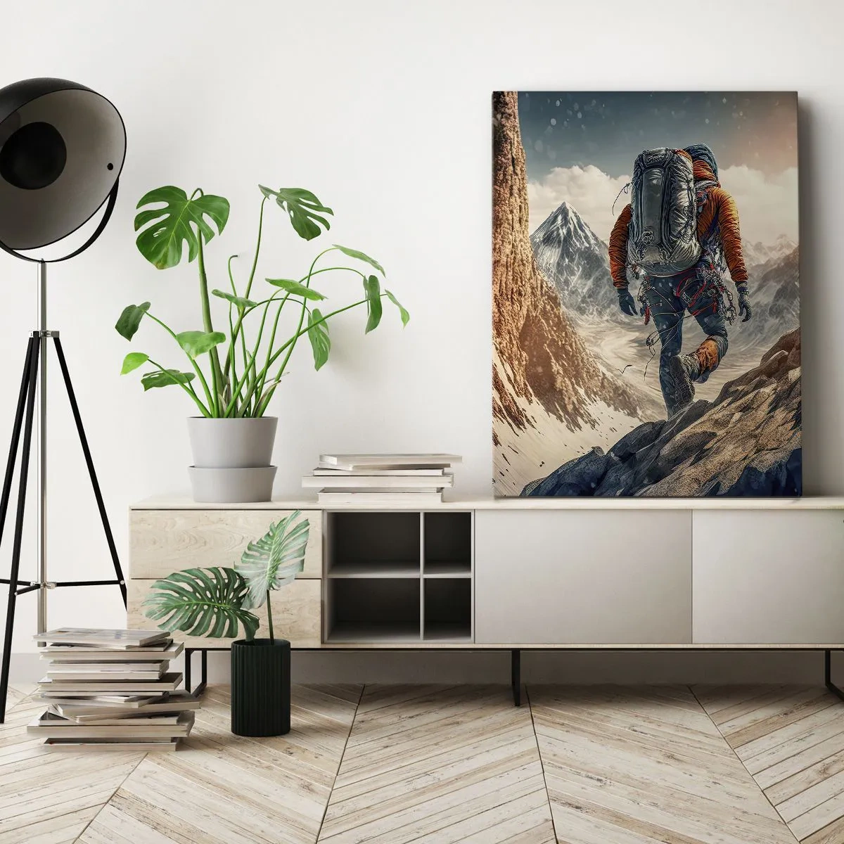 Schilderen op canvas - Eenzame strijder - 70x100 cm
