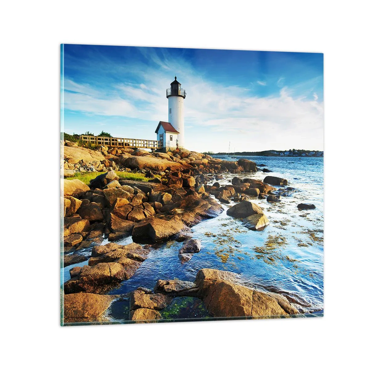 Schilderen op glas - Kom blij terug, ik wacht - 50x50 cm