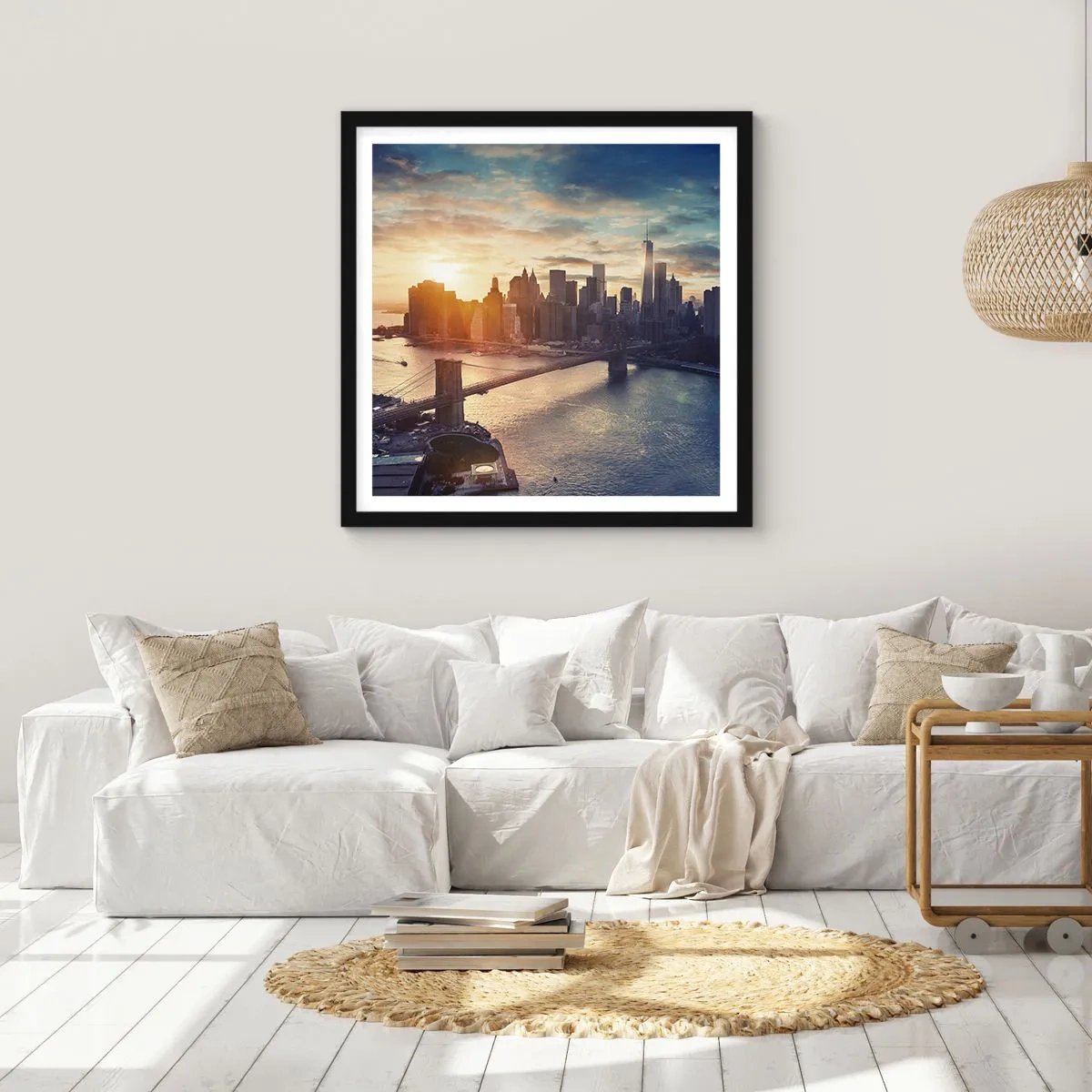 Poster in een zwarte lijst - Westers cultuurmonument - 60x60 cm