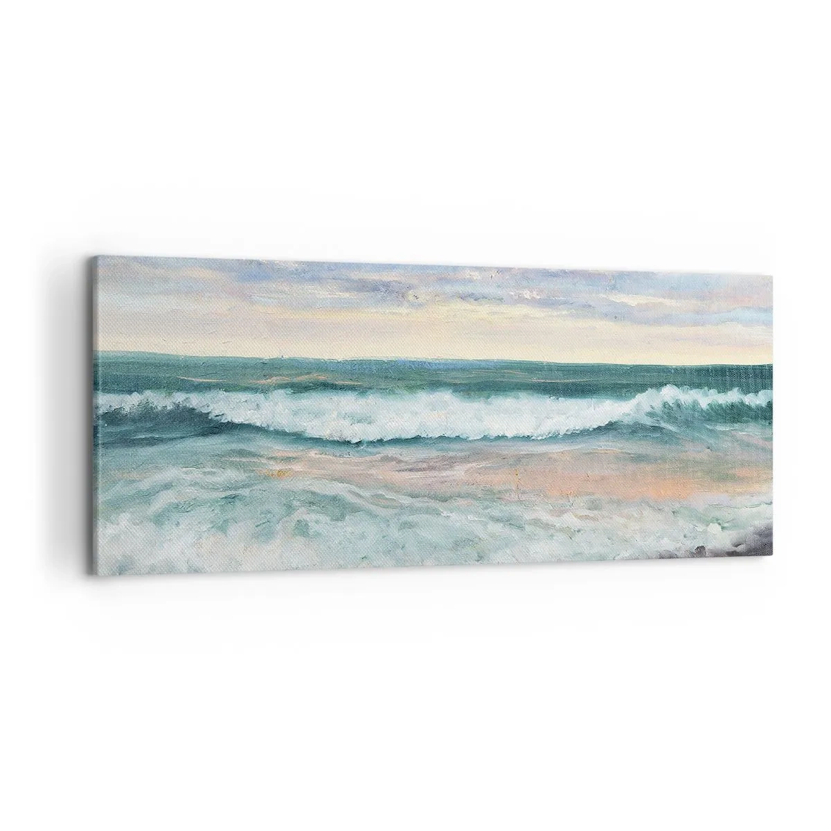Schilderen op canvas - Hier maak je je ziel glad - 120x50 cm