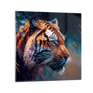 Schilderen op glas - Wilde schoonheid - 30x30 cm