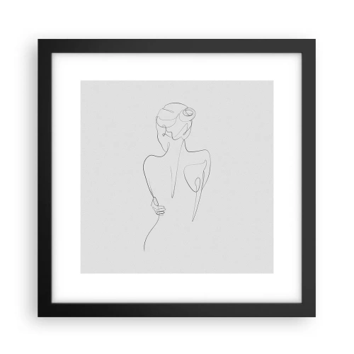 Poster in een zwarte lijst - Lichaamsmuziek - 30x30 cm