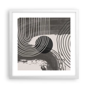 Poster in een witte lijst - Het ovaal wint - 40x40 cm